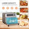 Air Fryer Toaster Oven, 21QT 8-In-1 Convection Oven Countertop, Broil, Toast, Dehydrator, Thaw and Air Fry, Accessories Included, 1800W