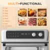 Air Fryer Toaster Oven, 21QT 8-In-1 Convection Oven Countertop, Broil, Toast, Dehydrator, Thaw and Air Fry, Accessories Included, 1800W