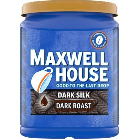 Maxwell House Dark Silk Dark Roast Ground Coffee, 37.7 oz Canister