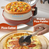 PSQL35A 1300W Pizza Furnace 2 Set Fan Cooling Pizza Furnace 12 inch Electric Pizza Oven DoubleTemperature Control Red Pizza Machine