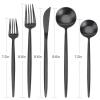 Matte Black Silverware Set, SHARECOOK 20-Piece Stainless Steel Satin Finish Flatware Set, Tableware Cutlery Set for Home and Restaurant