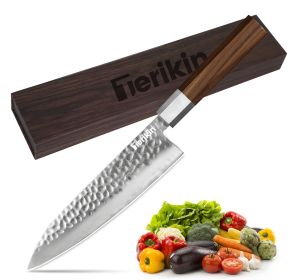 Japanese Chef Knife - 8 Inch Professional Chef's Knife Ultra Sharp Kitchen Knife Japanese 9-Layers VG-10 Clad, Chef Knife For Meat Vegetable Fruit Mea (Option: Chef knife)